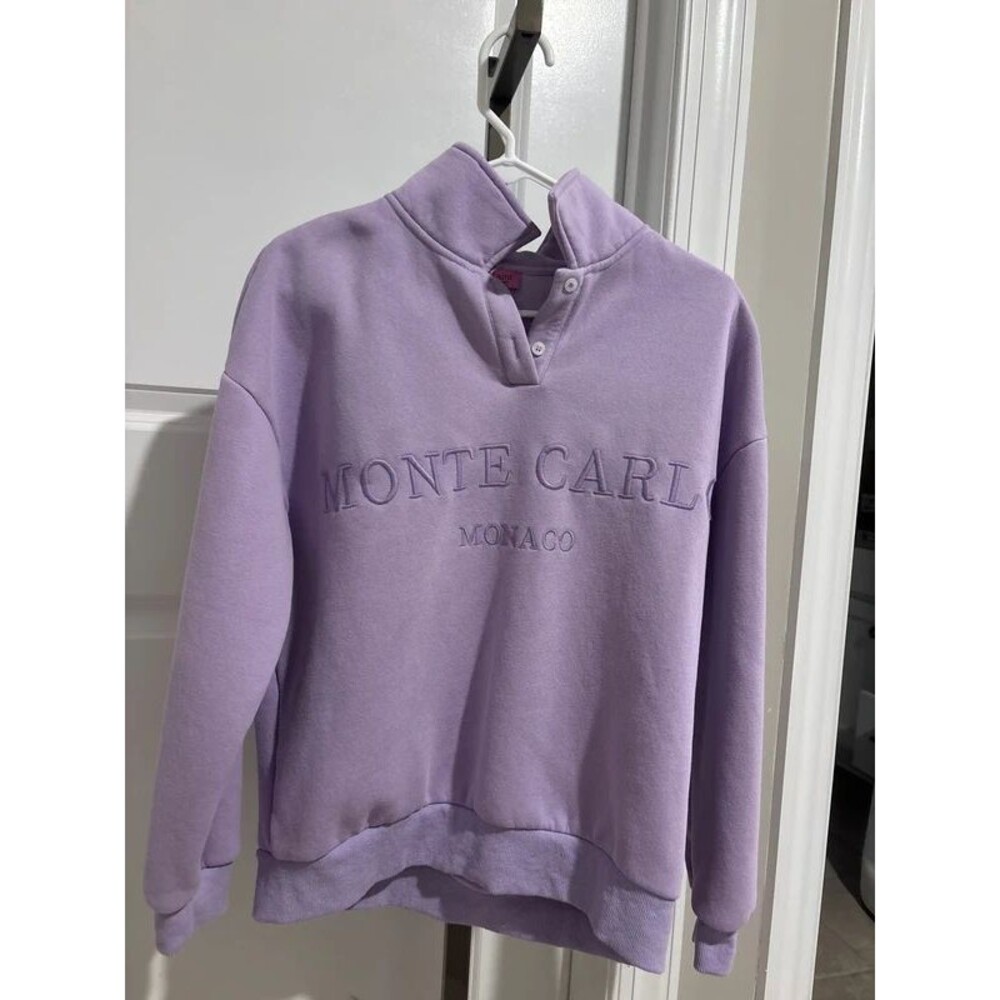 Francesca’s-Monte Carlo Monaco Quarter-Zip Sweatshirt, Women's Size XS Clothing